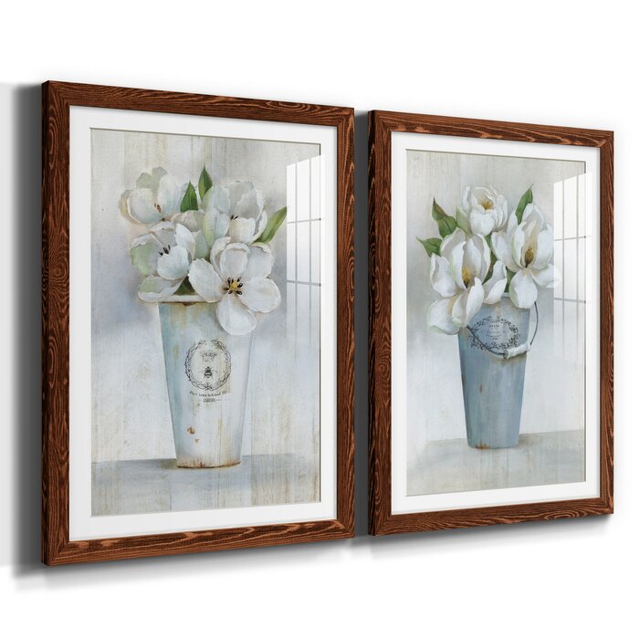 Laurel Foundry Modern Farmhouse Fleuriste Francais I Framed 2 Pieces ...